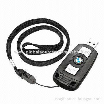Car Key-shaped 8GB USB Drive with Lanyard, Good Quality